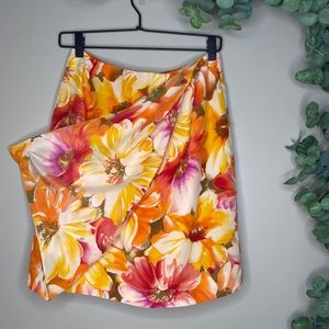 100% Silk Faux Wrap Skirt